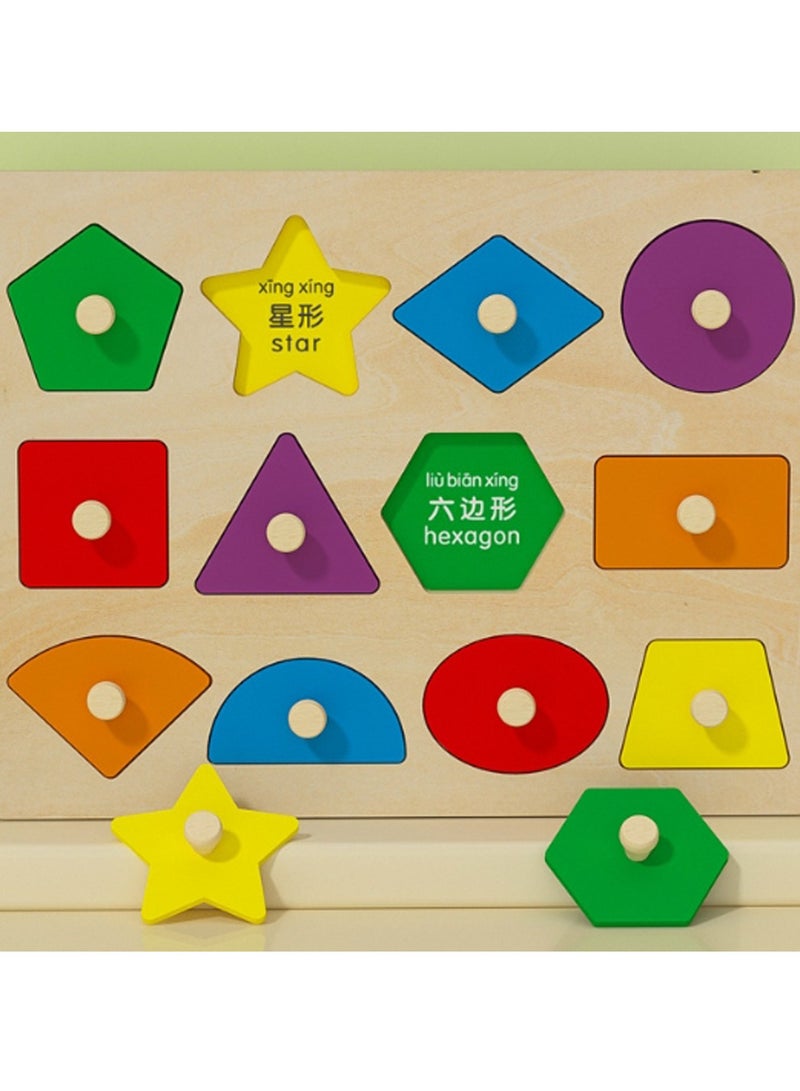 Mordely Wooden Puzzles for 3 Year Old Wooden Toy Puzzle Montessori Preschool Toys for Baby and Toddlers, Early Education GamesAnimals Puzzles Wooden Toy 3 4 5Gift for Boy or Girl - Image 1